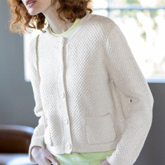 UNIQLO Women's Knitted Short Jacket Sweater/Cardigan Pockets Chic Size Small - Picture 3 of 12